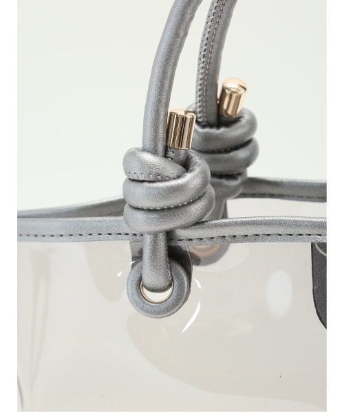 m.f.editorial(エムエフエディトリアル)の「【ポーチ付き】インナーポーチ付き クリアバッグ(ハンドバッグ・レディース・グレー/ブラウン・FREE)」の13枚目の写真