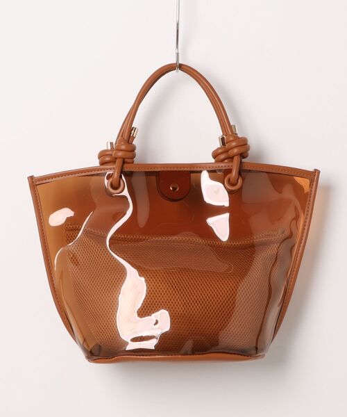 m.f.editorial(エムエフエディトリアル)の「【ポーチ付き】インナーポーチ付き クリアバッグ(ハンドバッグ・レディース・グレー/ブラウン・FREE)」の17枚目の写真