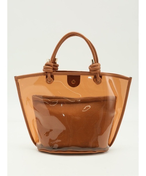 m.f.editorial(エムエフエディトリアル)の「【ポーチ付き】インナーポーチ付き クリアバッグ(ハンドバッグ・レディース・グレー/ブラウン・FREE)」の18枚目の写真