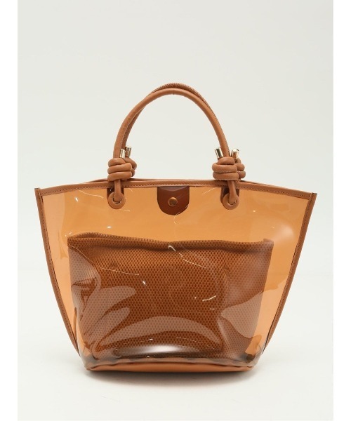 m.f.editorial(エムエフエディトリアル)の「【ポーチ付き】インナーポーチ付き クリアバッグ(ハンドバッグ・レディース・グレー/ブラウン・FREE)」の20枚目の写真