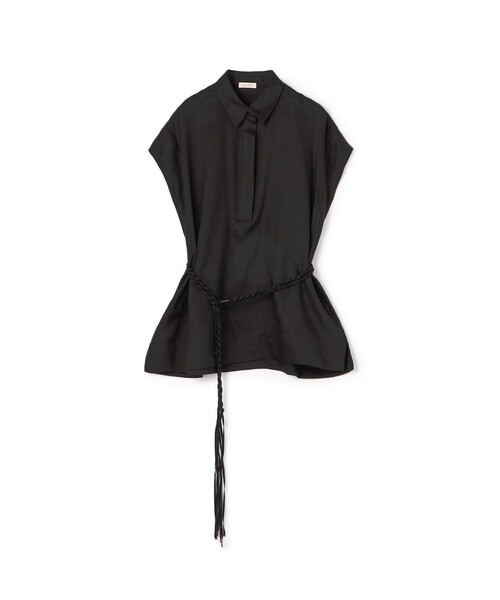 DES PRES（デ・プレ）の「シルクリネンクロス ボクシーブラウス（シャツ/ブラウス・レディース・ブラック/ホワイト/レッド系その他・FREE）」の2枚目の写真