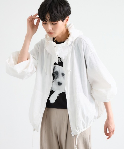 BARNYARDSTORM（バンヤードストーム）の「BARNYARDSTORM / UVカットライトブルゾン 【『ネルソンさん』YouTubeご紹介アイテム】（ブルゾン・レディース・ホワイト/ブラック・S/M）」の15枚目の写真