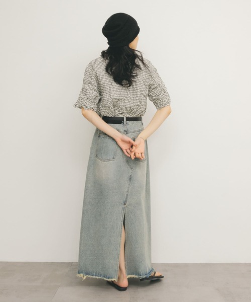 KBF（ケイビーエフ）の「ワッシャーチェックシャツ（シャツ/ブラウス・レディース・ホワイト/ブラウン系その他/グレー系その他・ONE）」の12枚目の写真