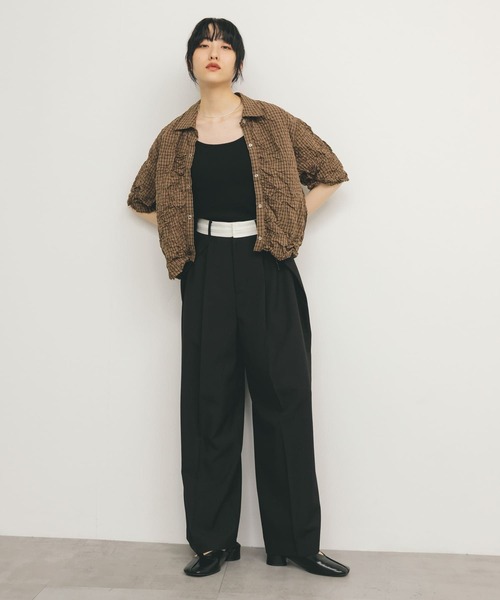 KBF（ケイビーエフ）の「ワッシャーチェックシャツ（シャツ/ブラウス・レディース・ホワイト/ブラウン系その他/グレー系その他・ONE）」の19枚目の写真