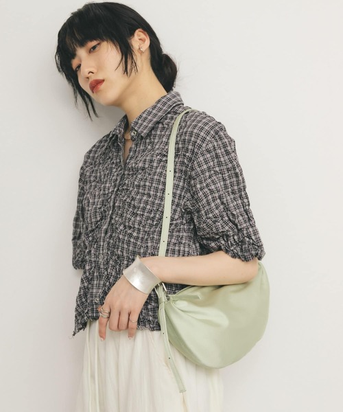 KBF（ケイビーエフ）の「ワッシャーチェックシャツ（シャツ/ブラウス・レディース・ホワイト/ブラウン系その他/グレー系その他・ONE）」の22枚目の写真