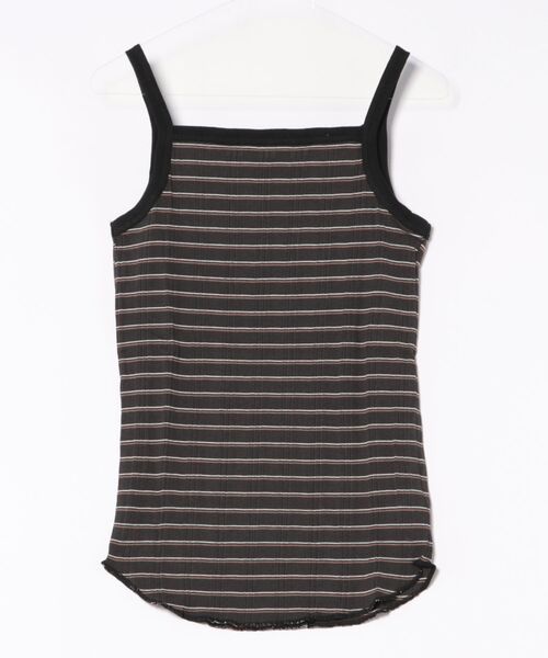 Q（キュー）の「ランダムリブ2wayキャミ（キャミソール・レディース・ブラック系/ホワイト系/アイボリー/パープル系/チャコールグレー/ベージュ系・MEDIUM）」の7枚目の写真