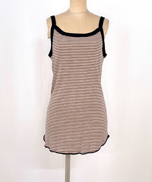 Q（キュー）の「ランダムリブ2wayキャミ（キャミソール・レディース・ブラック系/ホワイト系/アイボリー/パープル系/チャコールグレー/ベージュ系・MEDIUM）」の14枚目の写真