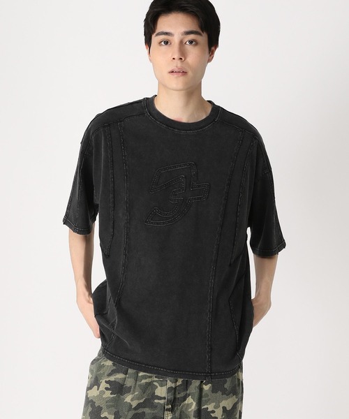 3.3 Field Trip （3.3フィールドトリップ）の「3.3 Field Trip／パッチロックT（Tシャツ/カットソー・メンズ・ライトグレー/ブラック・LARGE/MEDIUM）」の6枚目の写真