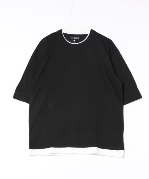 JEANS MATE（ジーンズメイト）の「【ZERO STAIN/ゼロステイン】汗染みの目立ちにくいTシャツ ZEROSTAIN 切り替えデザインTシャツ 防汚 UVカット 綿タッチ・厚手（Tシャツ/カットソー・メンズ・ブラック系その他/ブルー系その他/ブラック系その他2/ブルー系その他2/ホワイト系その他/ベージュ系その他2/ブラック系その他4/ベージュ系その他/ブルー系その他4/ブルー系その他3/ブラック系その他3/ホワイト系その他2・LARGE/MEDIUM/X-LARGE）」の4枚目の写真