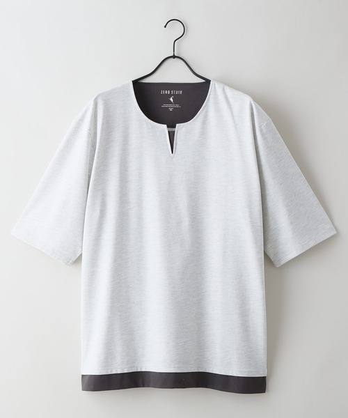 JEANS MATE（ジーンズメイト）の「【ZERO STAIN/ゼロステイン】汗染みの目立ちにくいTシャツ ZEROSTAIN 切り替えデザインTシャツ 防汚 UVカット 綿タッチ・厚手（Tシャツ/カットソー・メンズ・ブラック系その他/ブルー系その他/ブラック系その他2/ブルー系その他2/ホワイト系その他/ベージュ系その他2/ブラック系その他4/ベージュ系その他/ブルー系その他4/ブルー系その他3/ブラック系その他3/ホワイト系その他2・LARGE/MEDIUM/X-LARGE）」の17枚目の写真