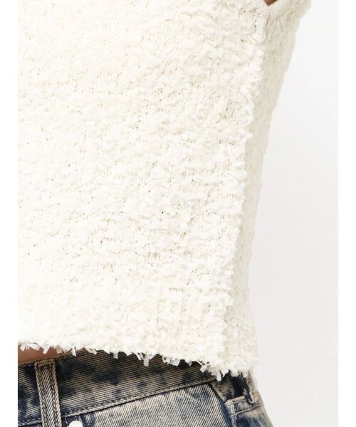 EMODA（エモダ）の「フリンジヤーンタンクトップ（ニット/セーター・レディース・アイボリー/ブラック/グレー・FREE）」の10枚目の写真