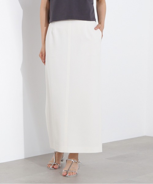 N.（N. Natural Beauty Basic）（エヌエヌナチュラルビューティーベーシック）の「【PS/低身長サイズ】ウエストダーツタイトスカート（スカート・レディース・オフホワイト/ブラウン・MEDIUM/P/S）」の3枚目の写真