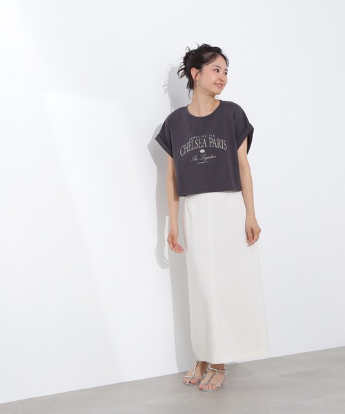 N.（N. Natural Beauty Basic）（エヌエヌナチュラルビューティーベーシック）の「【PS/低身長サイズ】ウエストダーツタイトスカート（スカート・レディース・オフホワイト/ブラウン・MEDIUM/P/S）」の4枚目の写真