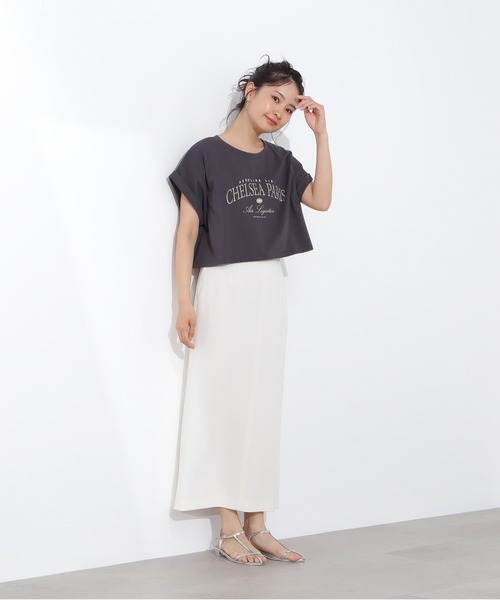 N.（N. Natural Beauty Basic）（エヌエヌナチュラルビューティーベーシック）の「【PS/低身長サイズ】ウエストダーツタイトスカート（スカート・レディース・オフホワイト/ブラウン・MEDIUM/P/S）」の5枚目の写真