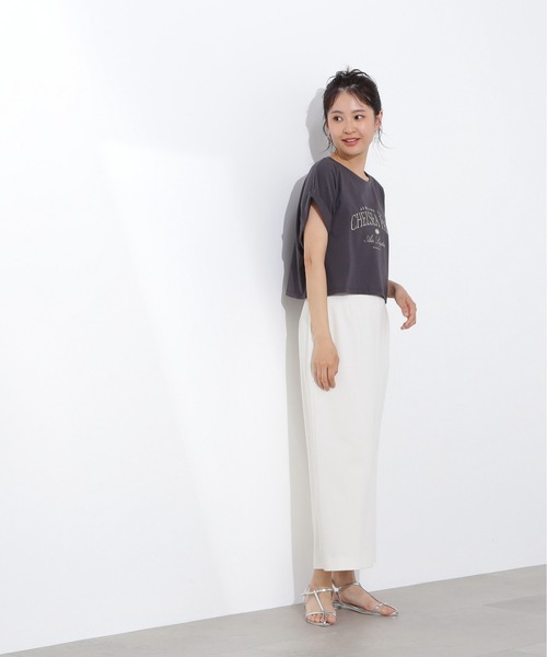 N.（N. Natural Beauty Basic）（エヌエヌナチュラルビューティーベーシック）の「【PS/低身長サイズ】ウエストダーツタイトスカート（スカート・レディース・オフホワイト/ブラウン・MEDIUM/P/S）」の6枚目の写真