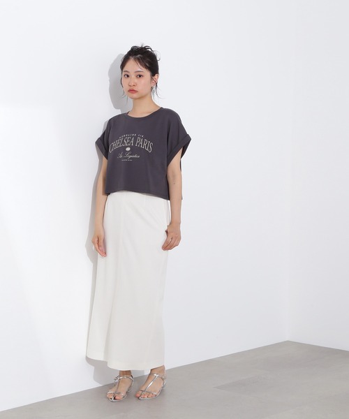 N.（N. Natural Beauty Basic）（エヌエヌナチュラルビューティーベーシック）の「【PS/低身長サイズ】ウエストダーツタイトスカート（スカート・レディース・オフホワイト/ブラウン・MEDIUM/P/S）」の8枚目の写真