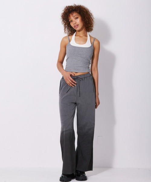 FIG&VIPER(フィグアンドバイパー)の「レイヤードブラトップ(キャミソール・レディース・ブラウン/ブラック/グレー・FREE)」の11枚目の写真