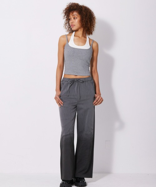 FIG&VIPER(フィグアンドバイパー)の「レイヤードブラトップ(キャミソール・レディース・ブラウン/ブラック/グレー・FREE)」の6枚目の写真