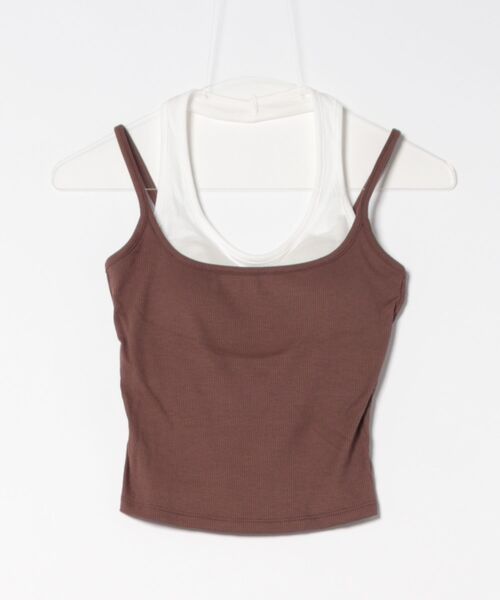FIG&VIPER(フィグアンドバイパー)の「レイヤードブラトップ(キャミソール・レディース・ブラウン/ブラック/グレー・FREE)」の20枚目の写真