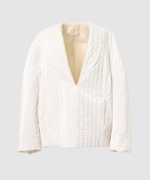 YOHEI OHNO(ヨウヘイオオノ)の「Reversible Quilted Top(その他トップス・レディース・ホワイト/ブラック・36)」の1枚目の写真