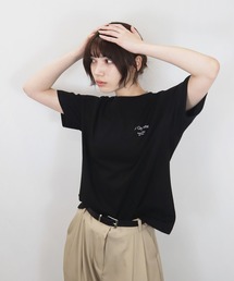 バックロゴT／back logo T 半袖 クルーネック 英字ロゴ シンプル カジュアル ベーシック 韓国 ノームコア