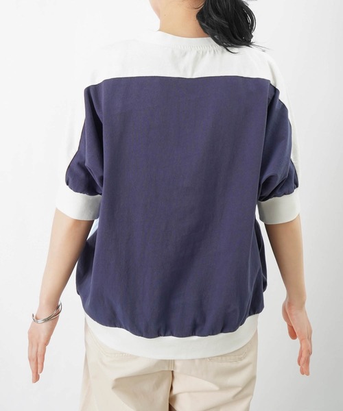 tシャツ LC/LLL ストライプ切替ドルマンT レディース LADY LUCK LUCA tシャツ LC/LLL ストライプ切替ドルマンT