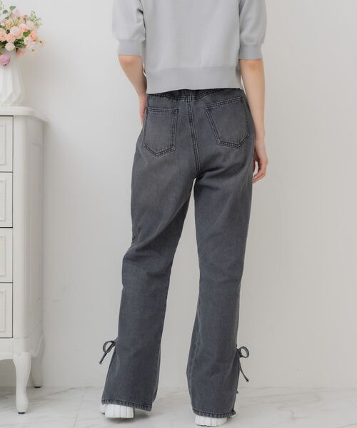 ems excite（エムズエキサイト）の「スリットリボンPT（デニムパンツ・レディース・ブラック/ブルー系その他5/ダークブルー・FREE）」の22枚目の写真