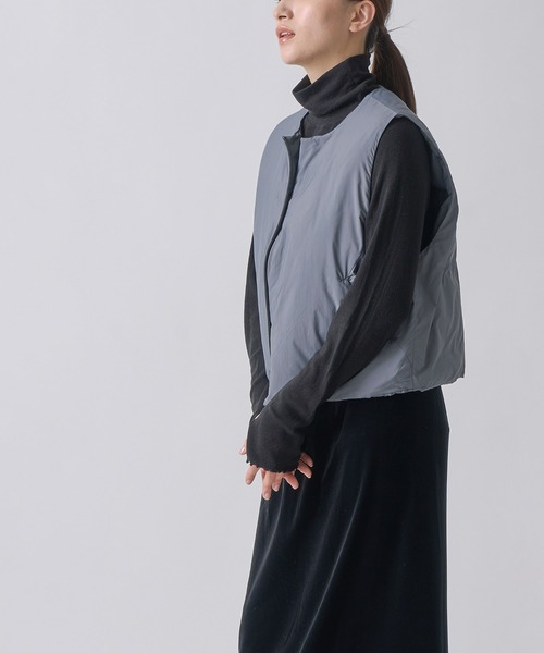 miffew（ミフュー）の「「miffew/ ミフュー」COLLARLESS DOWN VEST（ダウンジャケット/コート・レディース・バーガンディー/ブラック/チャコールグレー/ライトイエロー・1/2/4/3）」の8枚目の写真