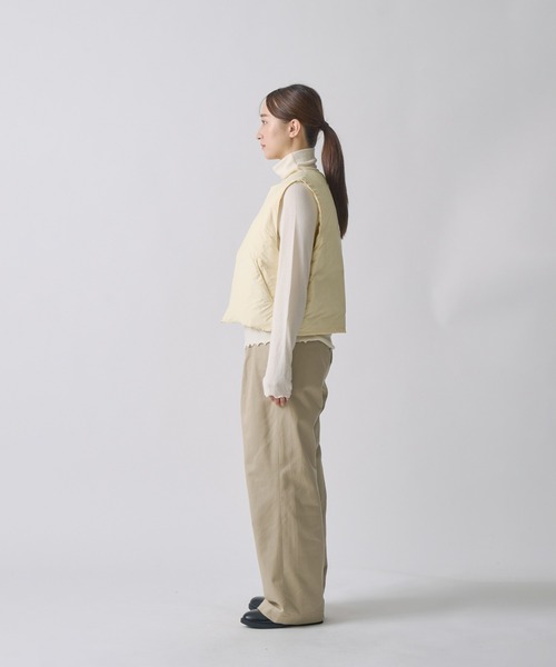 miffew（ミフュー）の「「miffew/ ミフュー」COLLARLESS DOWN VEST（ダウンジャケット/コート・レディース・バーガンディー/ブラック/チャコールグレー/ライトイエロー・1/2/4/3）」の14枚目の写真