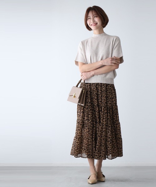 Ehre style(エーレスタイル)の「今からの季節とにかく使える!半袖ニット(ニット/セーター・レディース・チャコールグレー/ベージュ/ホワイト・FREE)」の8枚目の写真