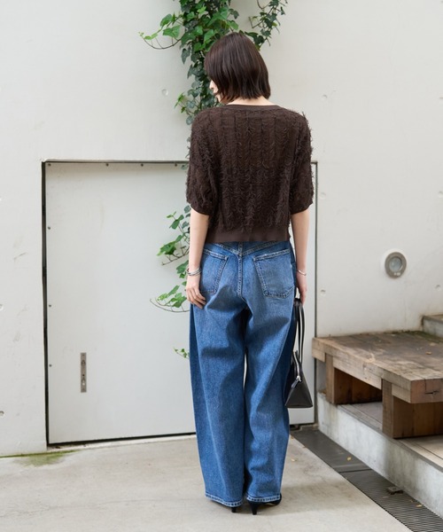 Rouge vif（ルージュヴィフ）の「【RED CARD/レッドカード】Montana カーブバギーデニム（デニムパンツ・レディース・ブルー・23/24/25/22）」の6枚目の写真