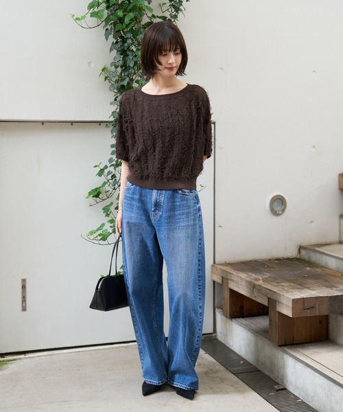 Rouge vif（ルージュヴィフ）の「【RED CARD/レッドカード】Montana カーブバギーデニム（デニムパンツ・レディース・ブルー・23/24/25/22）」の8枚目の写真