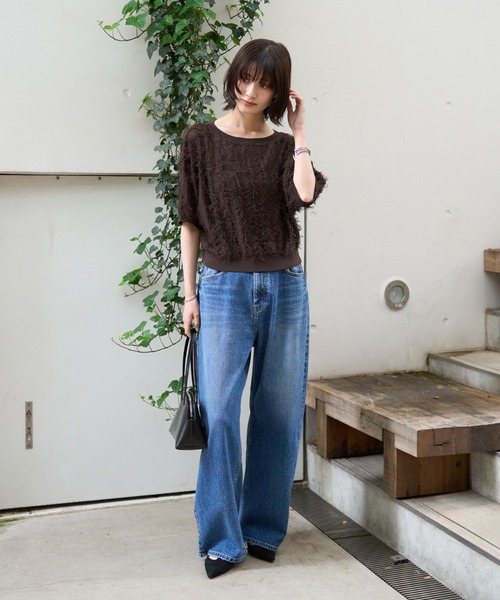 Rouge vif（ルージュヴィフ）の「【RED CARD/レッドカード】Montana カーブバギーデニム（デニムパンツ・レディース・ブルー・23/24/25/22）」の9枚目の写真