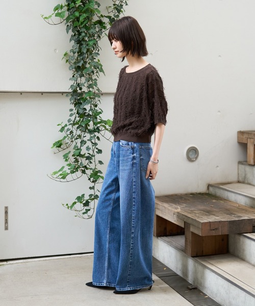 Rouge vif（ルージュヴィフ）の「【RED CARD/レッドカード】Montana カーブバギーデニム（デニムパンツ・レディース・ブルー・23/24/25/22）」の10枚目の写真