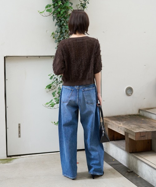 Rouge vif（ルージュヴィフ）の「【RED CARD/レッドカード】Montana カーブバギーデニム（デニムパンツ・レディース・ブルー・23/24/25/22）」の11枚目の写真