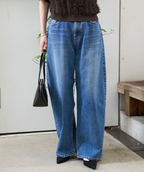 Rouge vif（ルージュヴィフ）の「【RED CARD/レッドカード】Montana カーブバギーデニム（デニムパンツ・レディース・ブルー・23/24/25/22）」の14枚目の写真