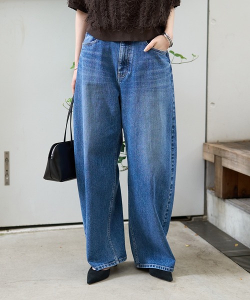 Rouge vif（ルージュヴィフ）の「【RED CARD/レッドカード】Montana カーブバギーデニム（デニムパンツ・レディース・ブルー・23/24/25/22）」の19枚目の写真