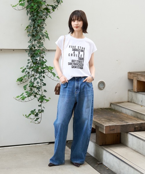 Rouge vif（ルージュヴィフ）の「【RED CARD/レッドカード】Montana カーブバギーデニム（デニムパンツ・レディース・ブルー・23/24/25/22）」の4枚目の写真