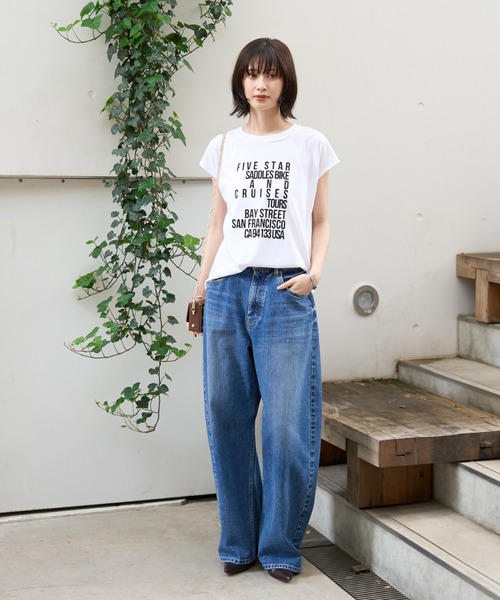 Rouge vif（ルージュヴィフ）の「【RED CARD/レッドカード】Montana カーブバギーデニム（デニムパンツ・レディース・ブルー・23/24/25/22）」の5枚目の写真