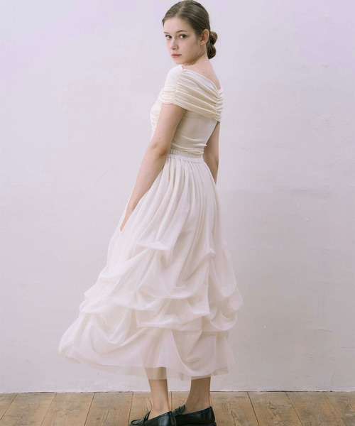 セール】【Luan】LILY TULLE LONG SKIRT/チュールスカート