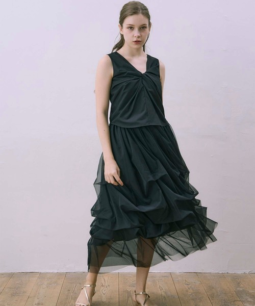 セール】【Luan】LILY TULLE LONG SKIRT/チュールスカート