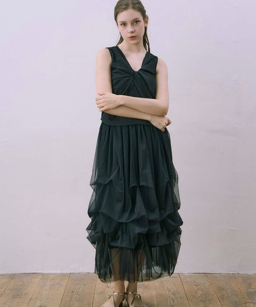 Luan（ルアン）の「【Luan】LILY TULLE LONG SKIRT/チュールスカート