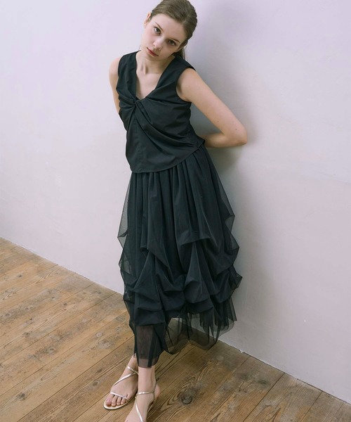 Luan（ルアン）の「【Luan】LILY TULLE LONG SKIRT/チュールスカート