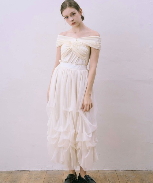 セール】【Luan】LILY TULLE LONG SKIRT/チュールスカート
