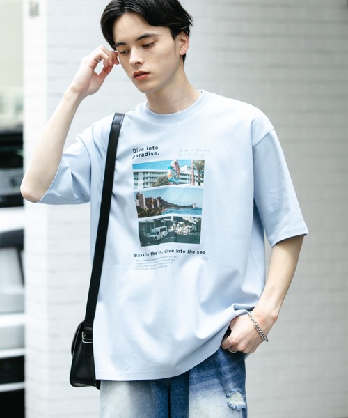 SENSE OF PLACE by URBAN RESEARCH（センスオブプレイスバイアーバンリサーチ）の「Cityscape photo Short-Sleeve T-shirts（Tシャツ/カットソー・メンズ・グレー/チャコールグレー/ライトブルー・MEDIUM/LARGE）」の9枚目の写真