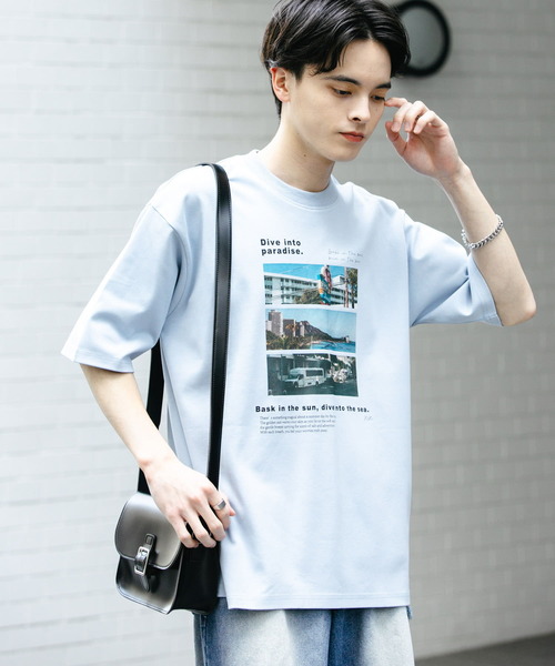 SENSE OF PLACE by URBAN RESEARCH（センスオブプレイスバイアーバンリサーチ）の「Cityscape photo Short-Sleeve T-shirts（Tシャツ/カットソー・メンズ・グレー/チャコールグレー/ライトブルー・MEDIUM/LARGE）」の10枚目の写真
