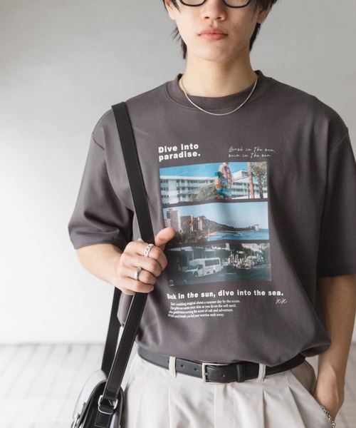 SENSE OF PLACE by URBAN RESEARCH（センスオブプレイスバイアーバンリサーチ）の「Cityscape photo Short-Sleeve T-shirts（Tシャツ/カットソー・メンズ・グレー/チャコールグレー/ライトブルー・MEDIUM/LARGE）」の15枚目の写真