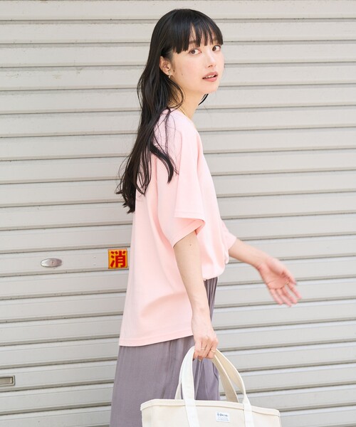 FREAK'S STORE(フリークスストア)の「2way スムースラグランビッグTシャツ(Tシャツ/カットソー・レディース・ブラック/ピンク/オフホワイト・フリ-)」の10枚目の写真