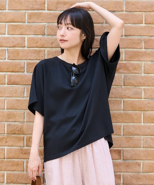 FREAK'S STORE(フリークスストア)の「2way スムースラグランビッグTシャツ(Tシャツ/カットソー・レディース・ブラック/ピンク/オフホワイト・フリ-)」の16枚目の写真