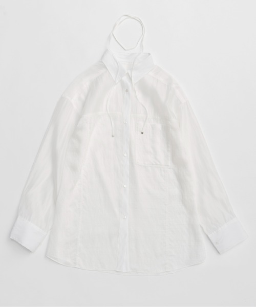 Sheer Docking Oversized Shirt/シアードッキングオーバーシャツ